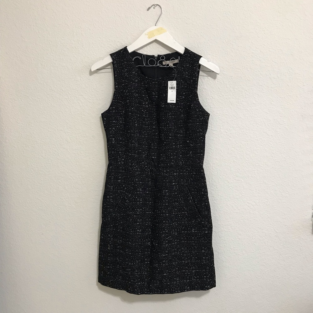 BNWT Banana Republic Tweed Black Dress sz 6